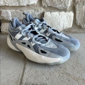 Adidas Blue and White basketball shoes